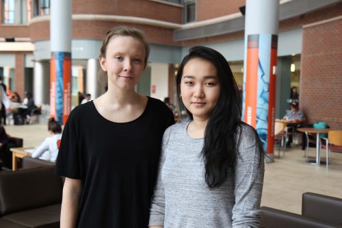 Kalia Zizi Barrow and Ruby Batbaatar pose for the camera.
