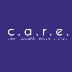 c.a.r.e. clear accessible reliable effortless