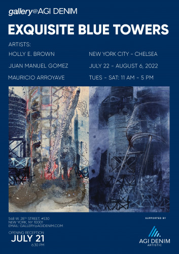 Exquisite Blue Towers exhibition poster