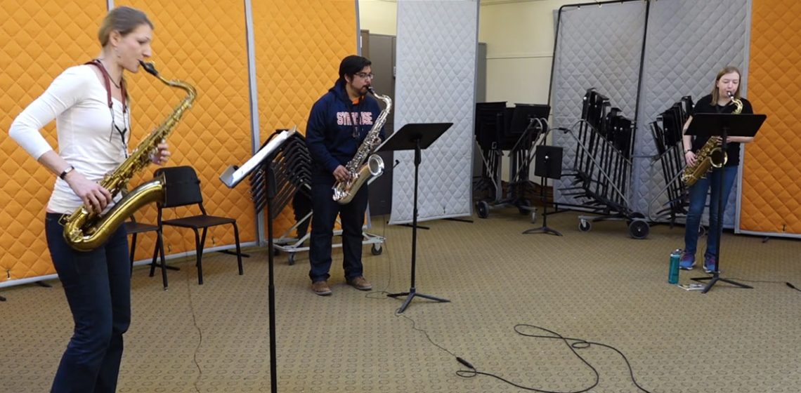 Faculty and students rehearse 'Three Mad Tenors' to perform at Washington D.C.